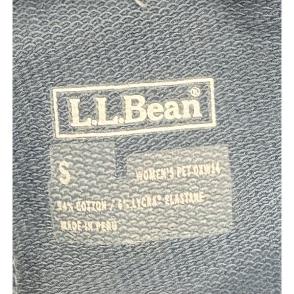 LL Bean Women’s Blue Straight Leg Pull On Cotton Blend Cropped Pants Size Small - Picture 2 of 5